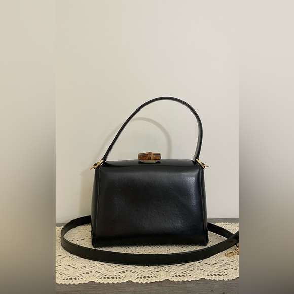 Vintage Gucci Bamboo Turnlock with Top Handel and Crossbody Strap - Picture 2 of 16